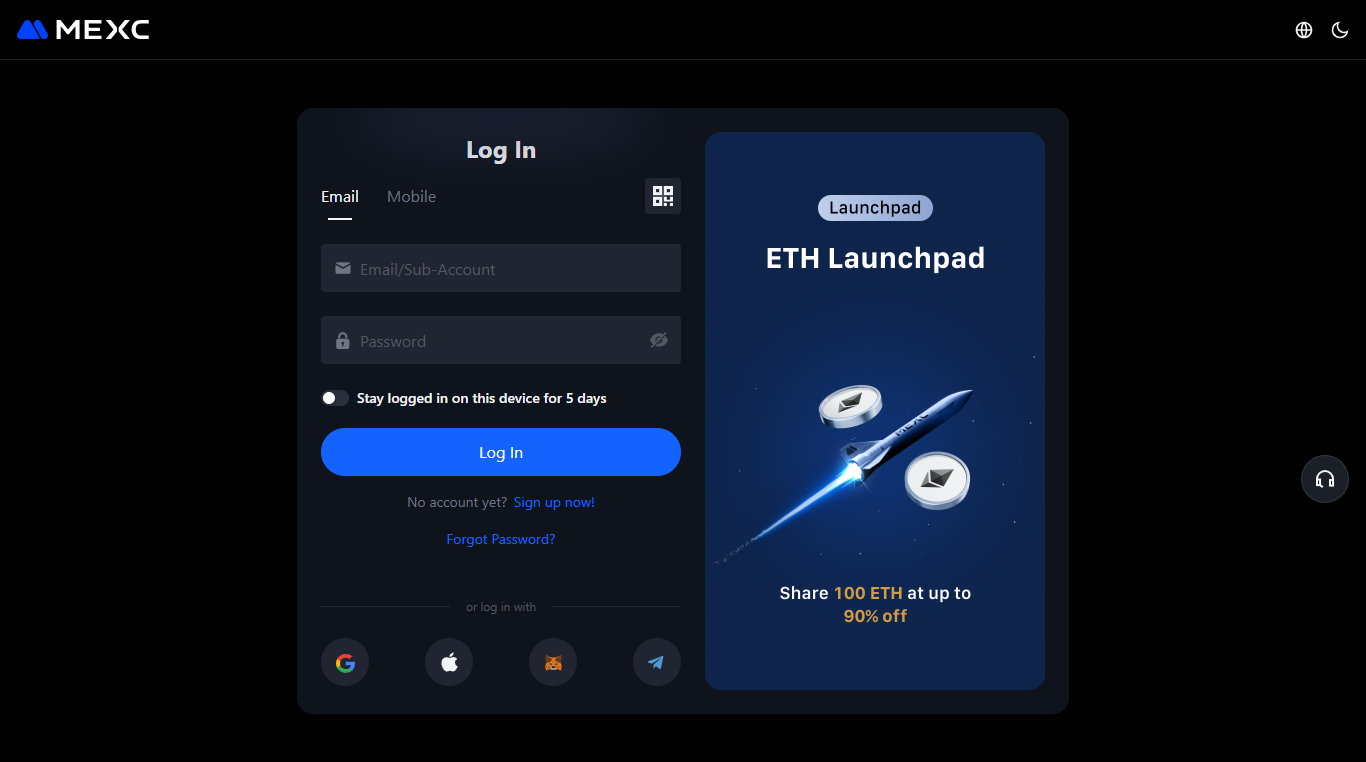 MEXC Login | Secure Access to Buy | Trade, and Explore Crypto | MEXC Login